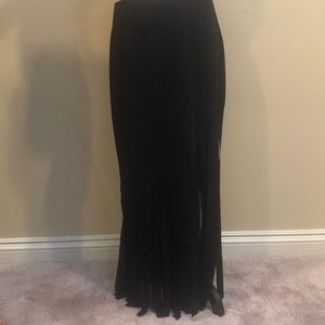 XSCAPE fringe maxi skirt